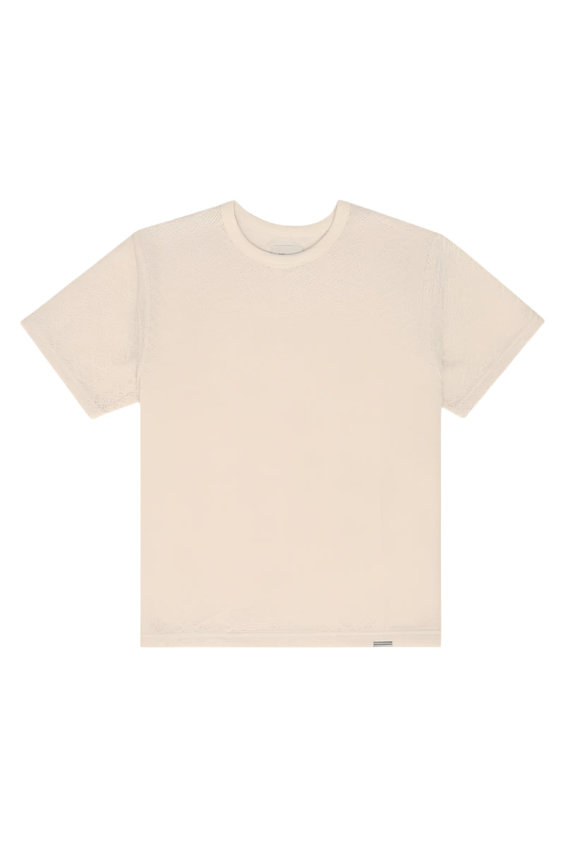 Crochet Jersey Tee - Cream