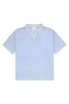 Knitted Beach Polo - Sky Blue