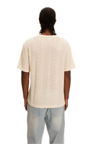 Crochet Jersey Tee - Cream
