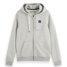 Grey Melange Essential Logo Badge Zip-Through Hoodie