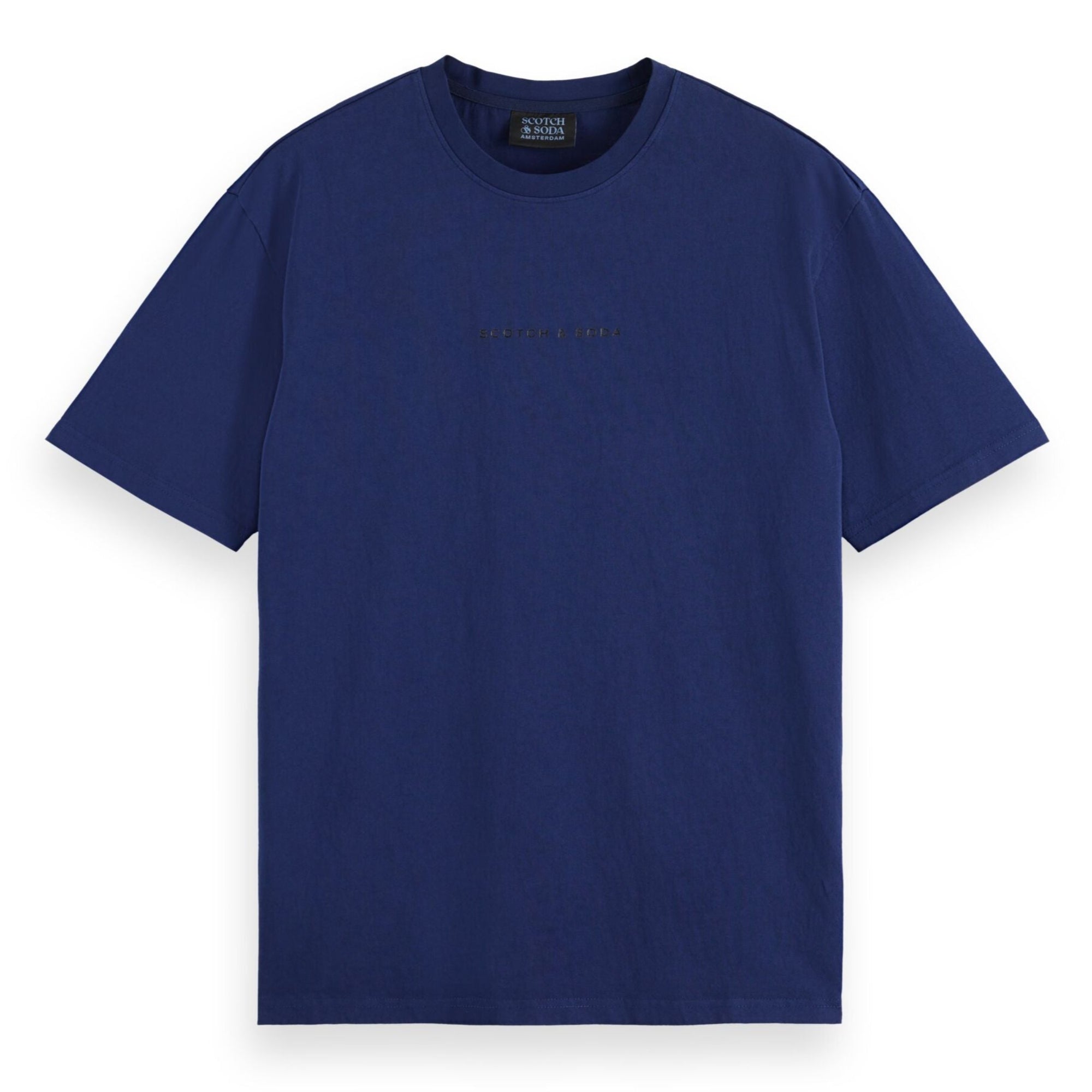 Ink Blue Relaxed Fit Applique Artwork T-Shirt