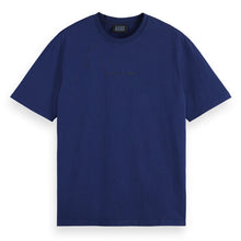 Ink Blue Relaxed Fit Applique Artwork T-Shirt