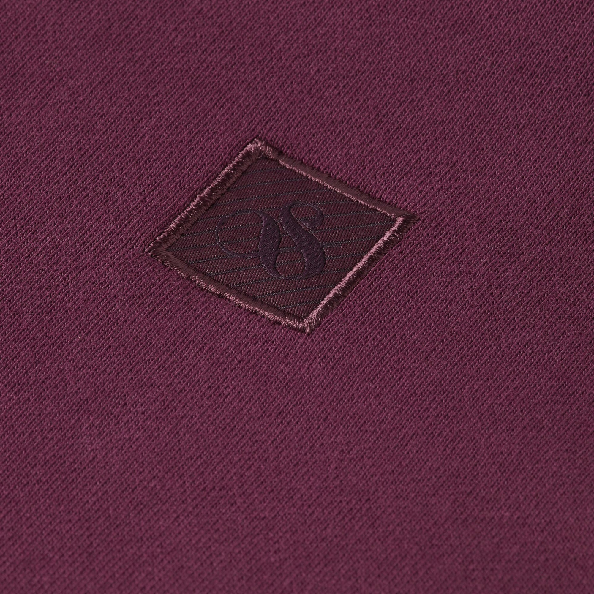 Dark Grape Essential Logo Badge Zip-Through Hoodie