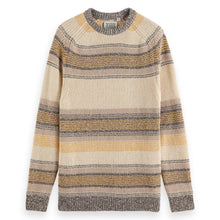 Brown Stripe Gradient Cotton Stripes Sweater