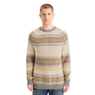 Brown Stripe Gradient Cotton Stripes Sweater