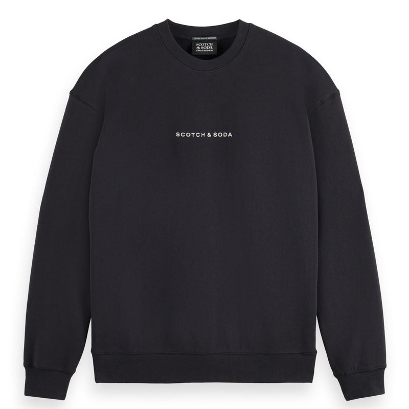 Logo Front Chest Sweatshirt - Black