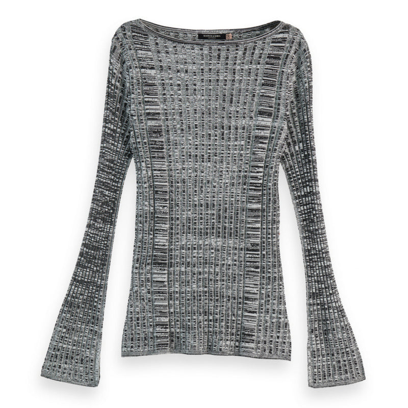 Black Ribbed Knitted Pullover