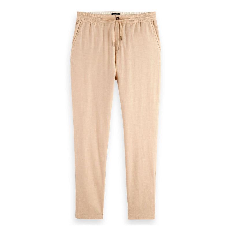 Beige Warren Cotton-Linen Twill Jogger