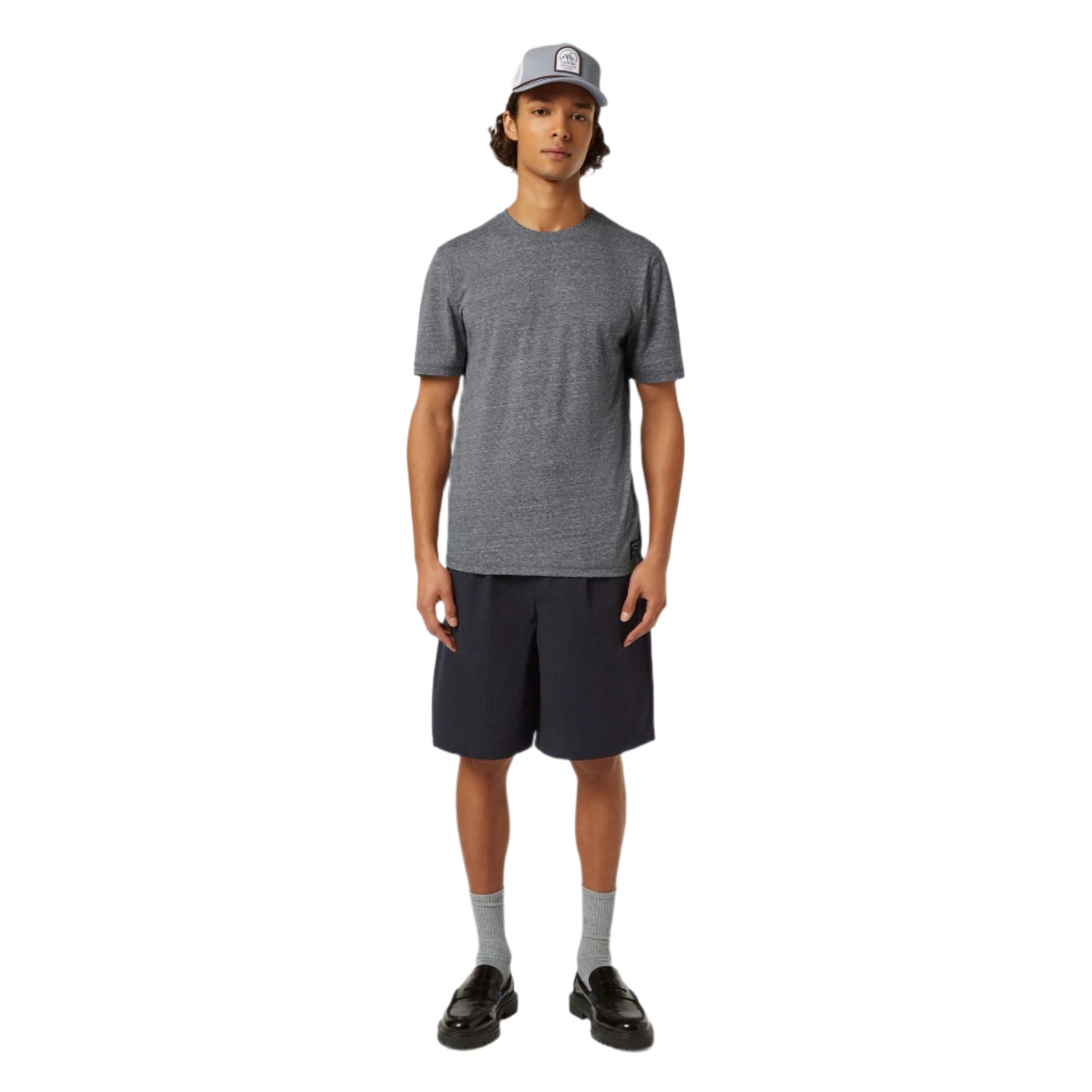 Black Regular Fit Melange T-Shirt