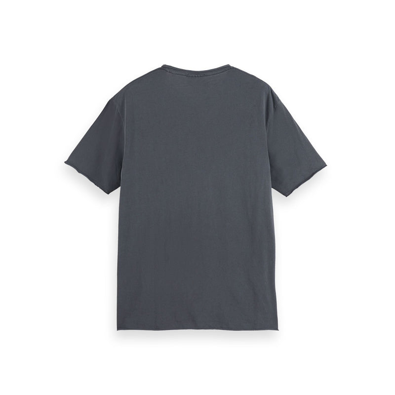 Black Relaxed-Fit Raw Edge T-Shirt