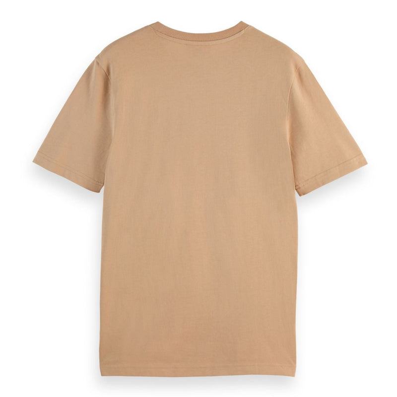 Beige Regular Fit Left Chest Logo T-Shirt