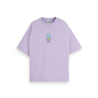 Lavender Loose Fit Front Chest Artwork T-Shirt