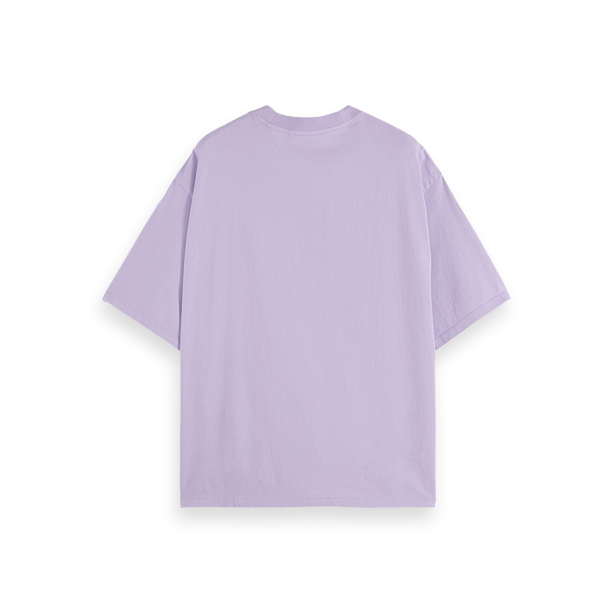 Lavender Loose Fit Front Chest Artwork T-Shirt