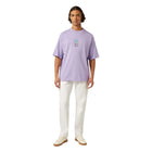 Lavender Loose Fit Front Chest Artwork T-Shirt