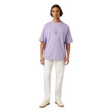 Lavender Loose Fit Front Chest Artwork T-Shirt