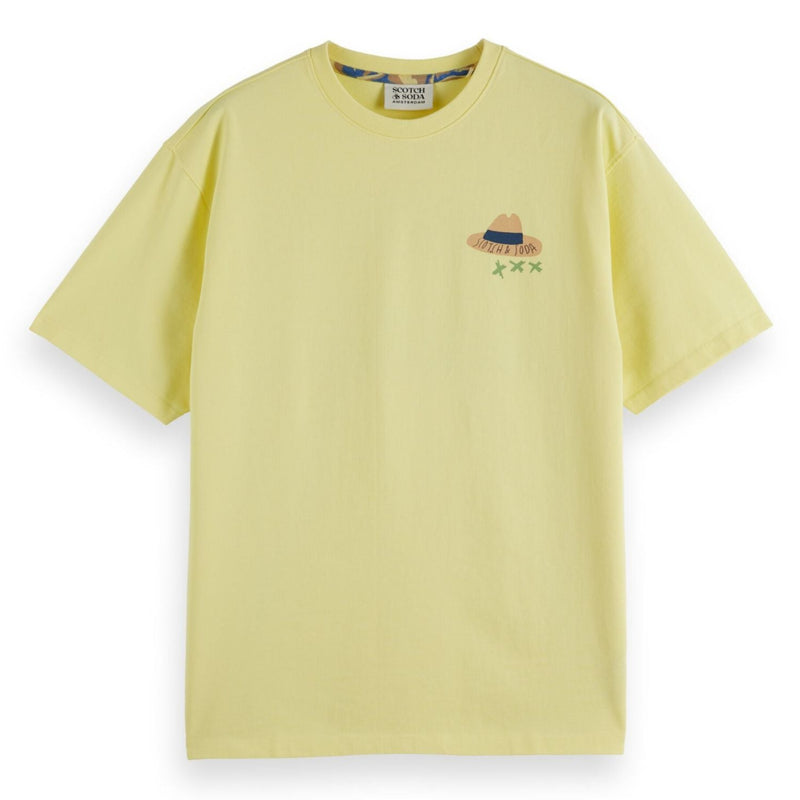 Yellow Relaxed-Fit Front And Back Artwork T-Shirt