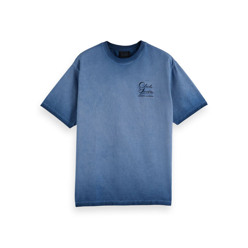 Blue Relaxed-Fit Inside Out Cold Dye T-Shirt