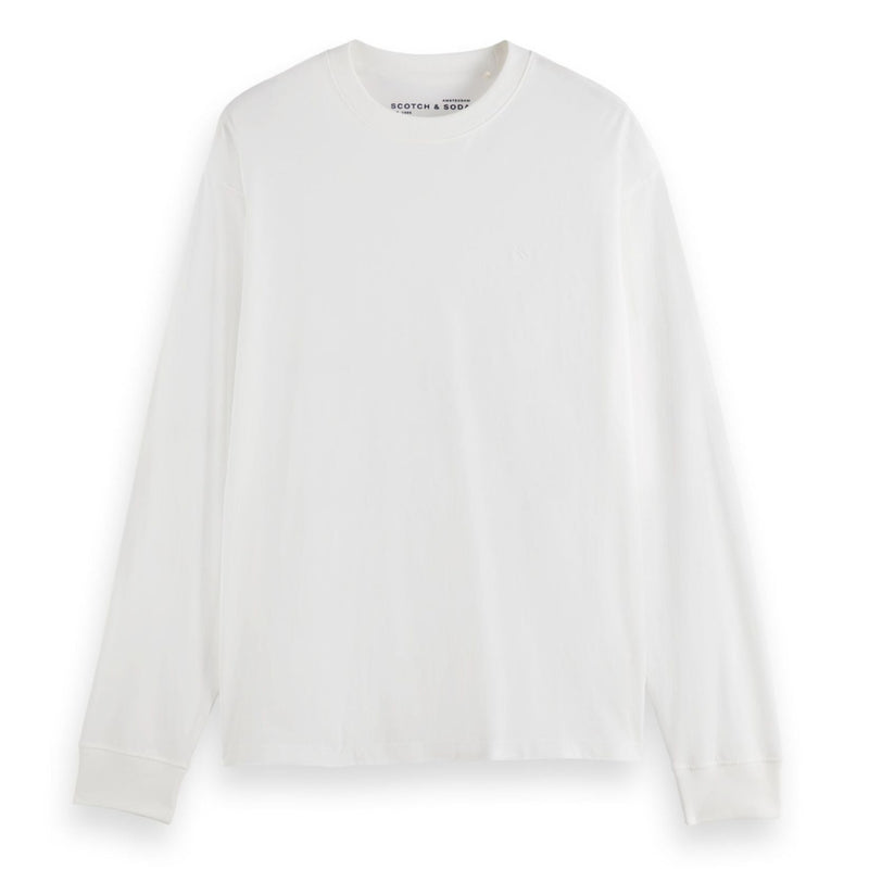 White Relaxed-Fit Logo Long-Sleeved T-Shirt