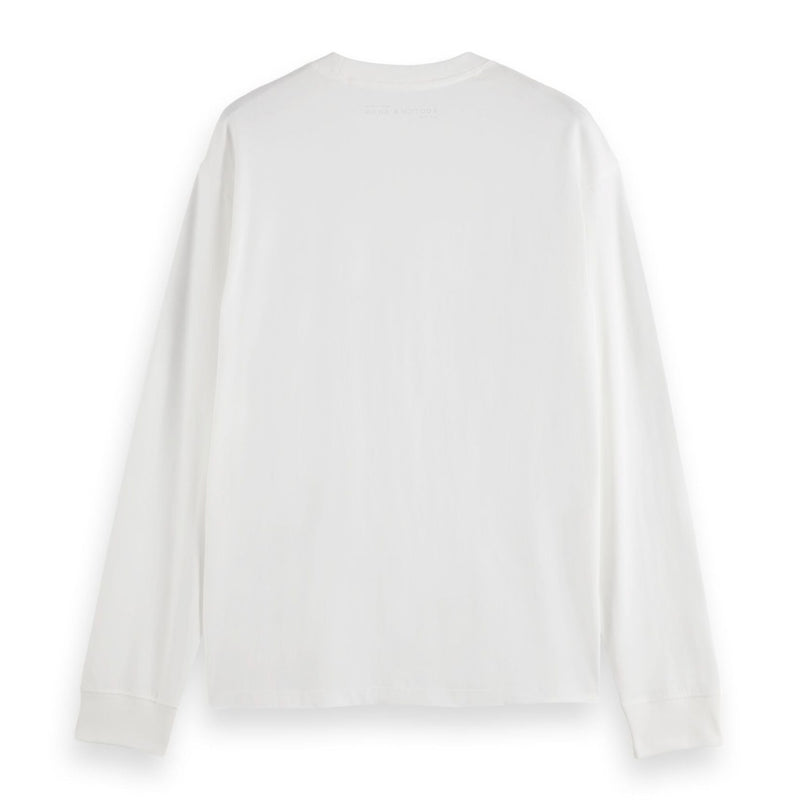 White Relaxed-Fit Logo Long-Sleeved T-Shirt