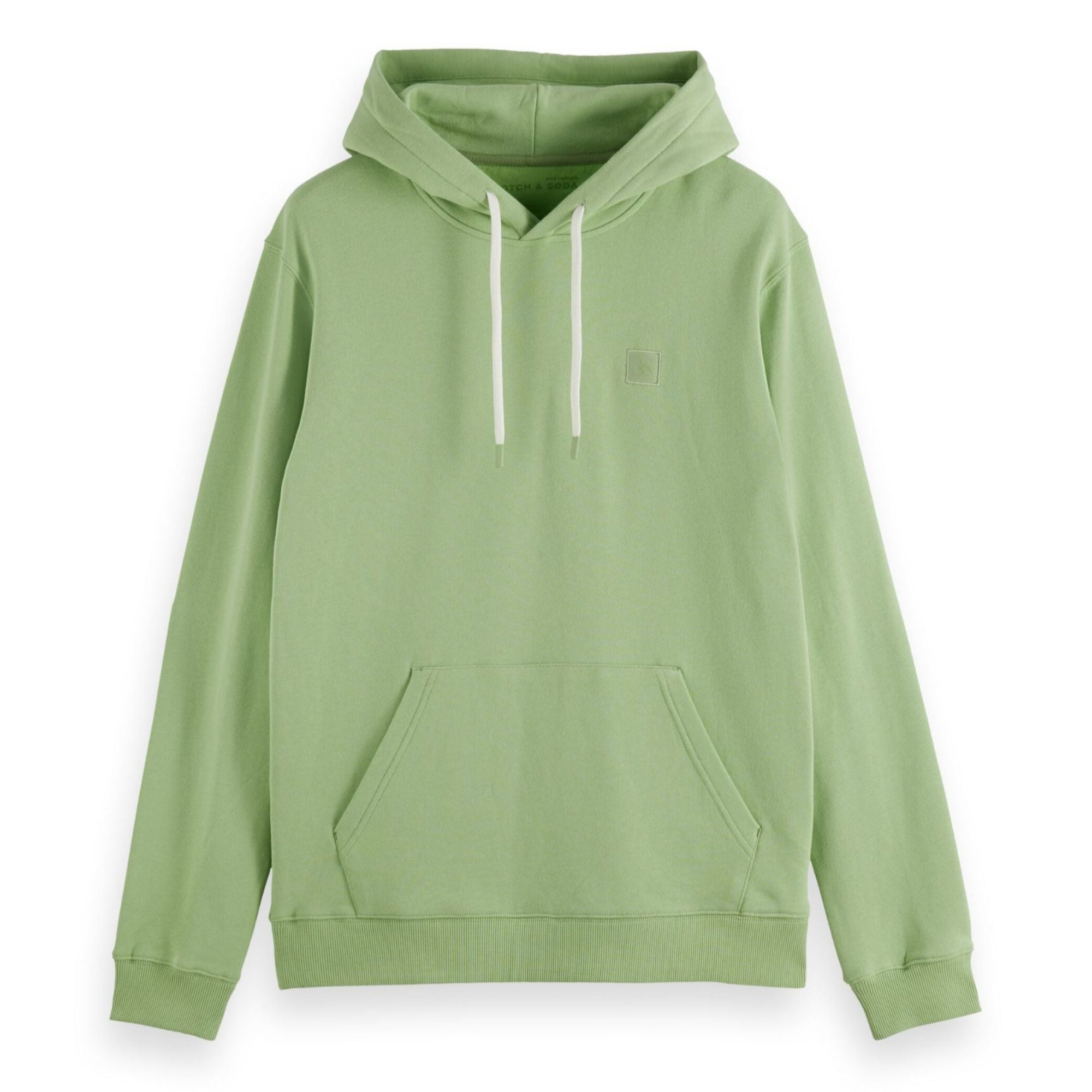 Green Regular Fit Logo Hoodie