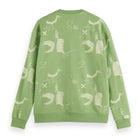 Green Relaxed-Fit Aop Sweatshirt