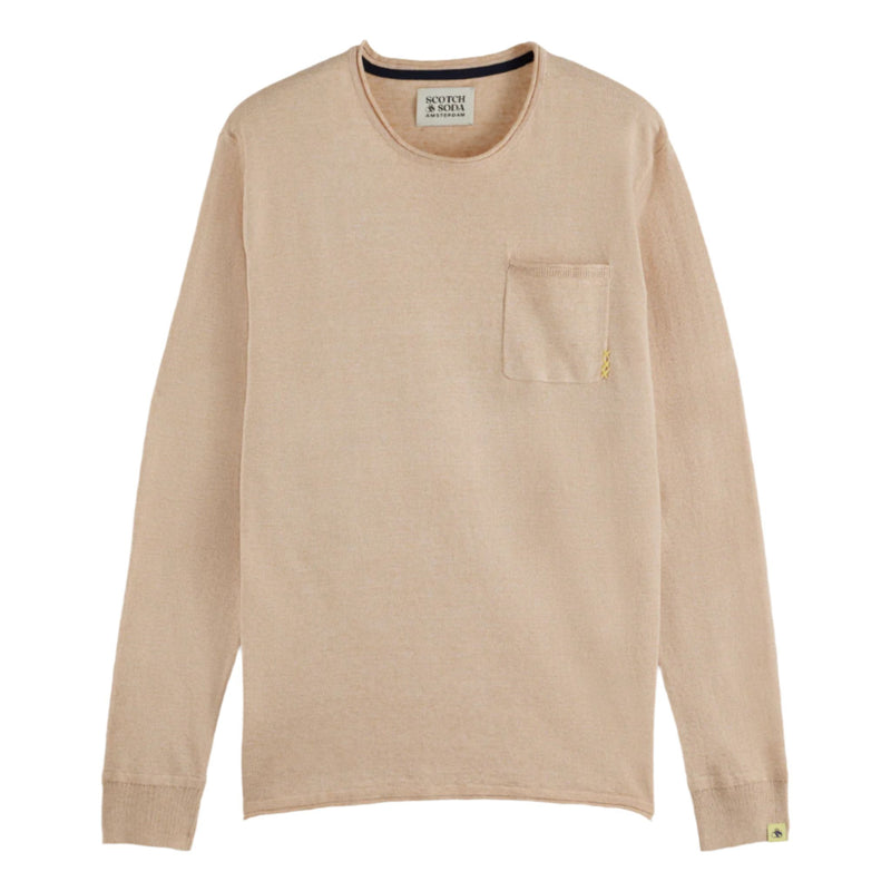 Beige Linen-Blend Sweaters