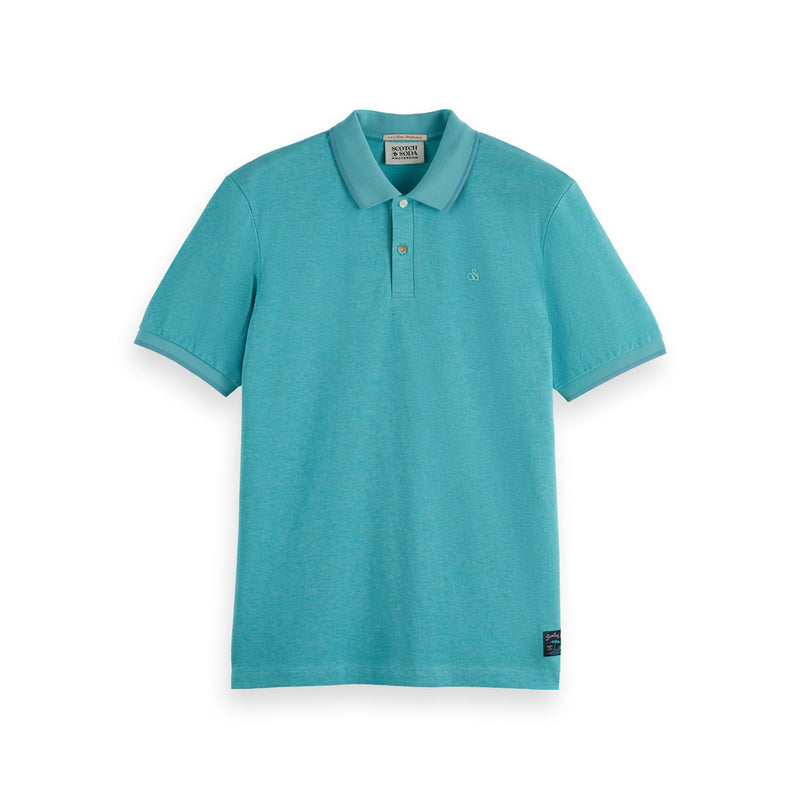 Blue Melange Regular Fit Polo