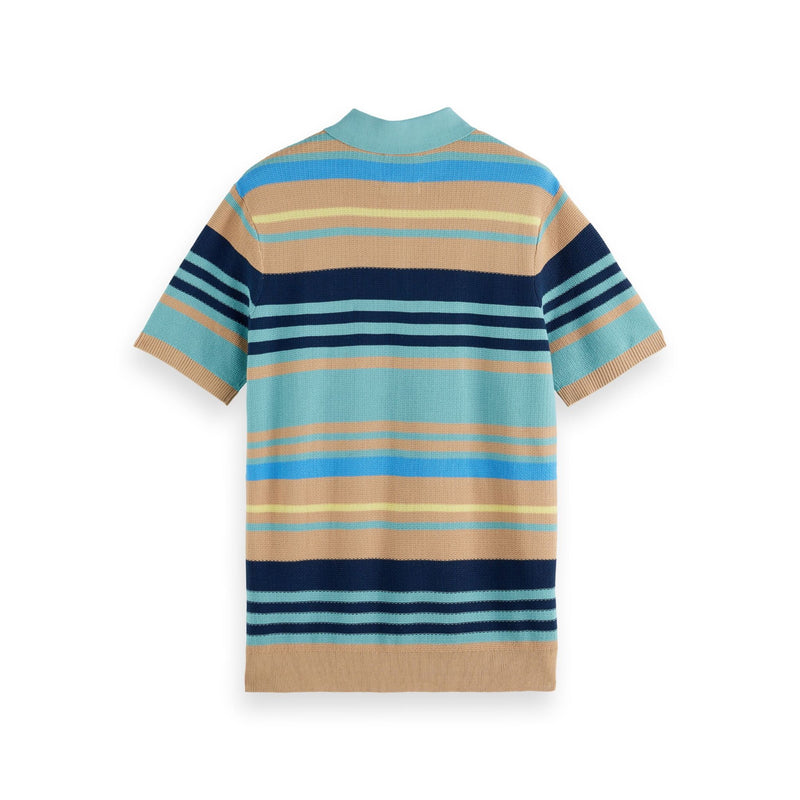 Beige Structured Knitted Regular Fit Polo