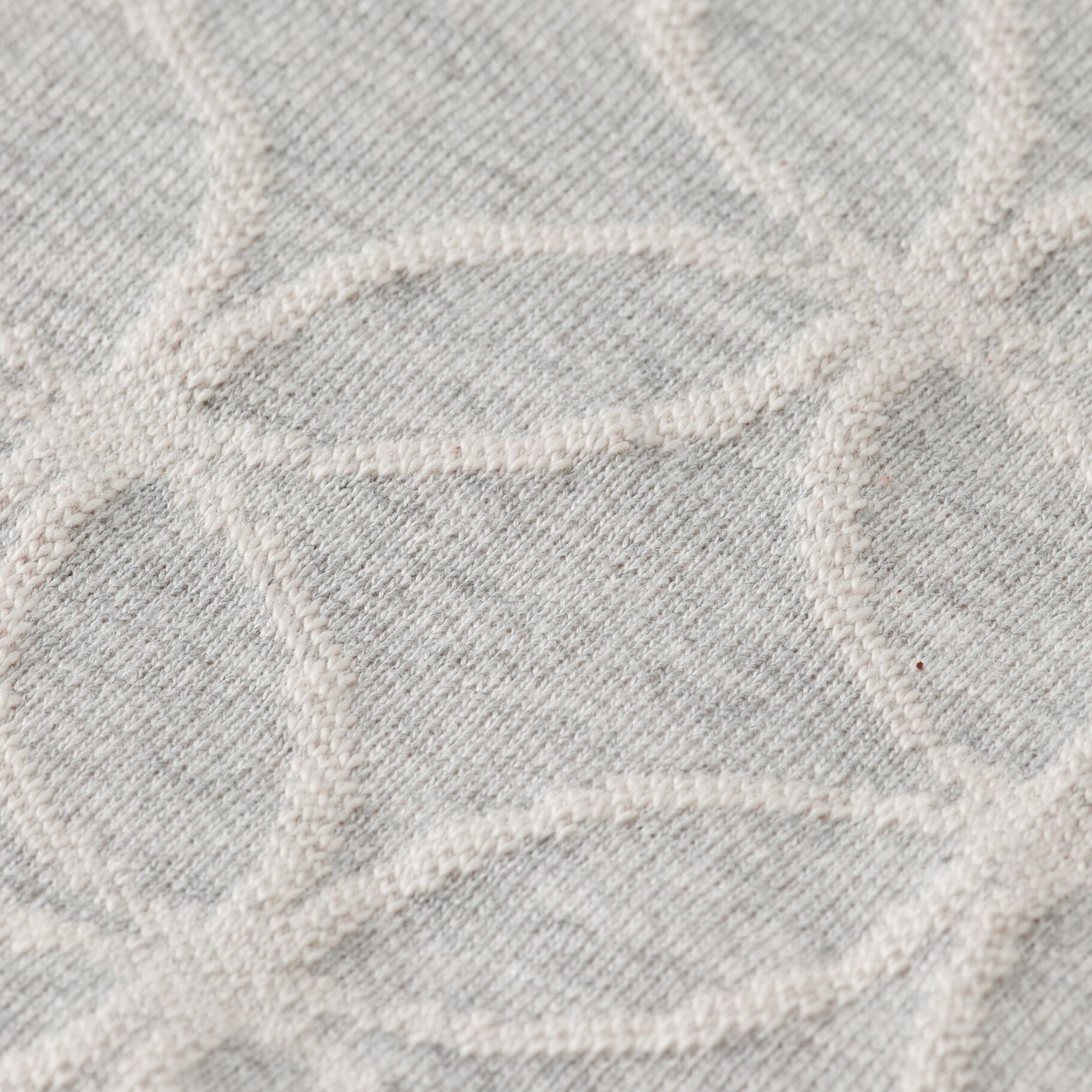 Light Grey Melange Jacquard Regular Fit Hoodie