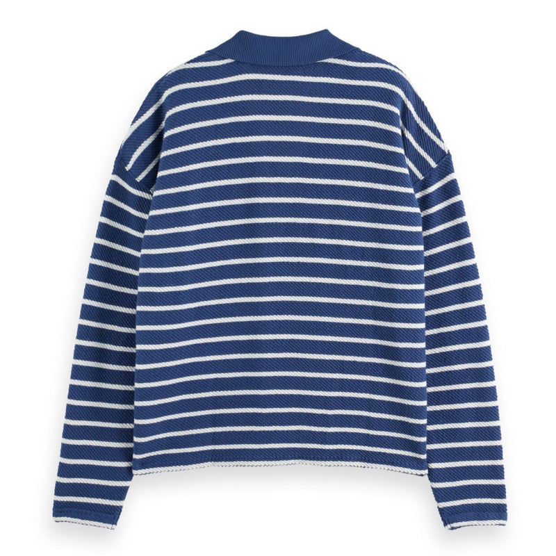 Blue Loose Fit Loop Terry Sweatshirt