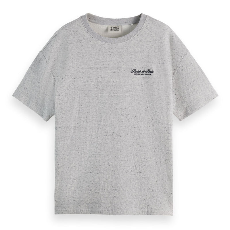 Grey Melange Bonded Loose Fit T-Shirt