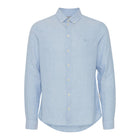Silver Lake Blue Cfanton Linen Mix Shirt