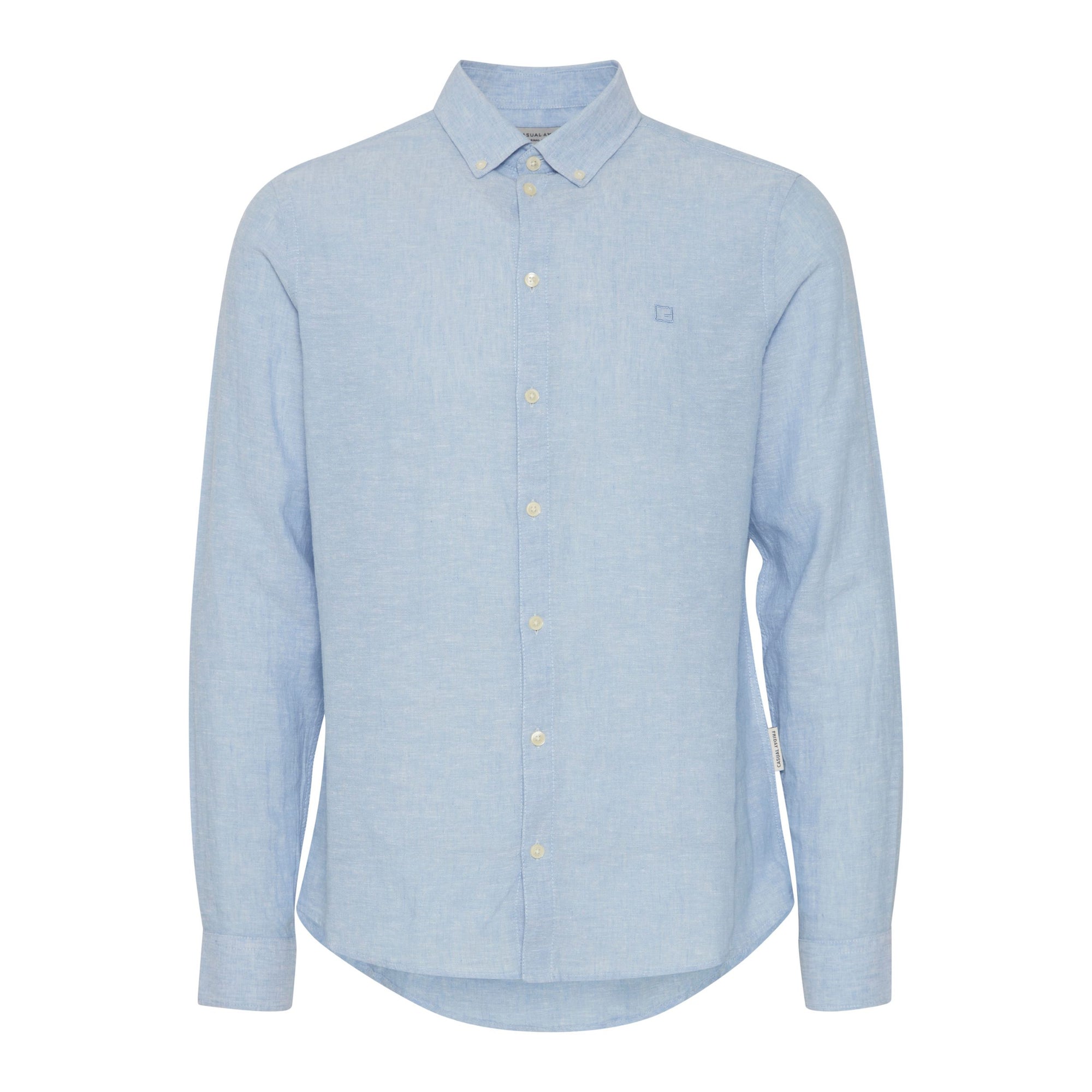 Silver Lake Blue Cfanton Linen Mix Shirt