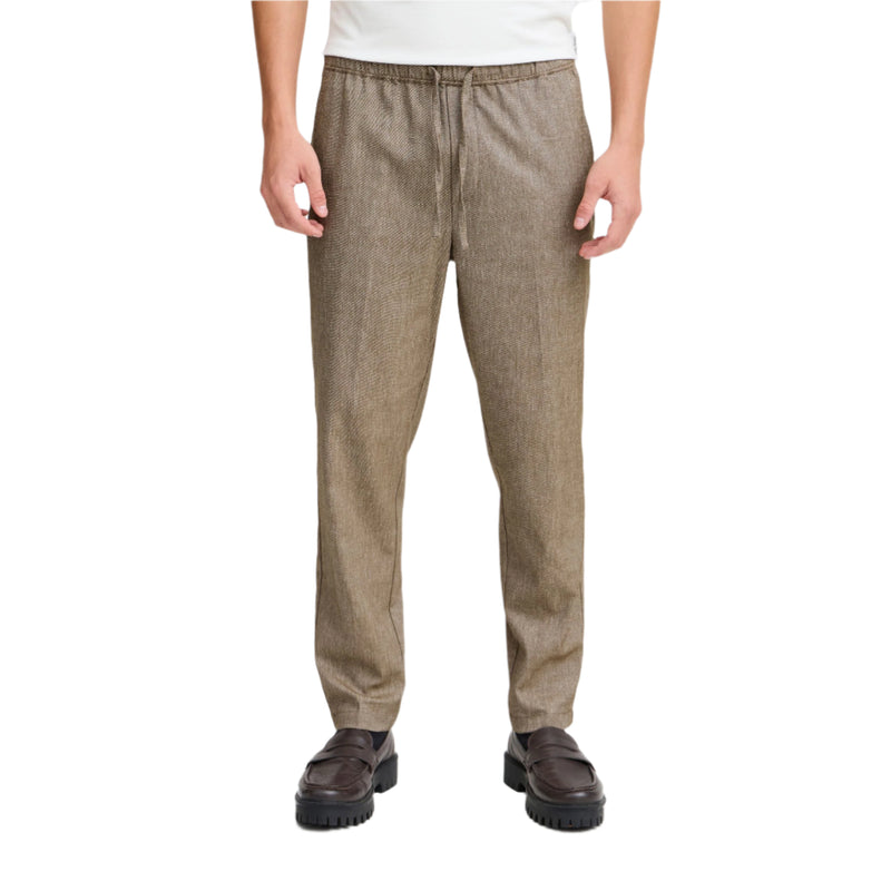 Kangaroo Melange Cfpilou Drawstring Linen Mix Pants
