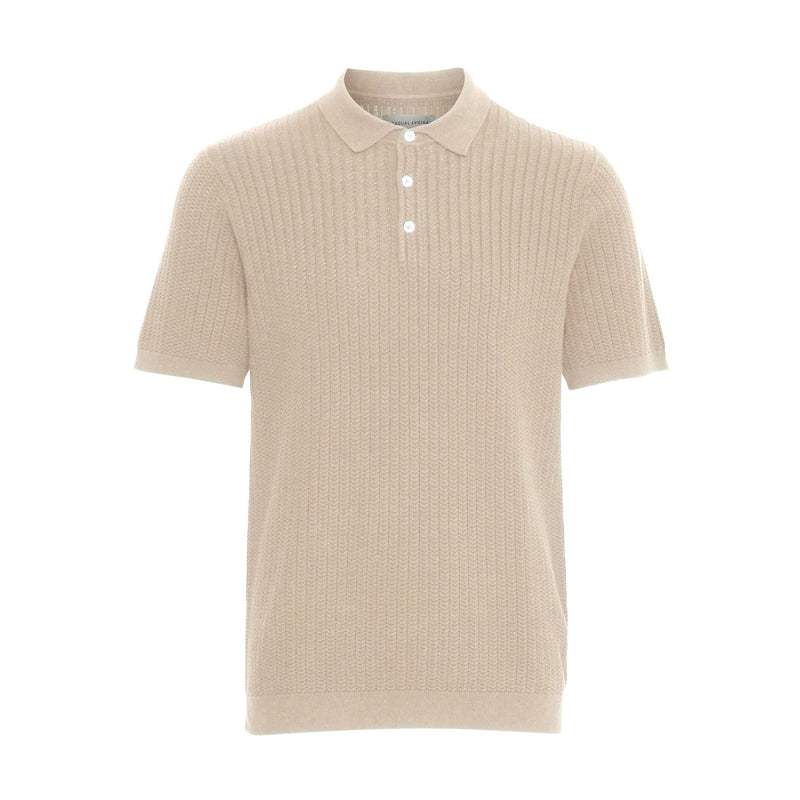 Plaza Taupe Cfkarl structured knit polo