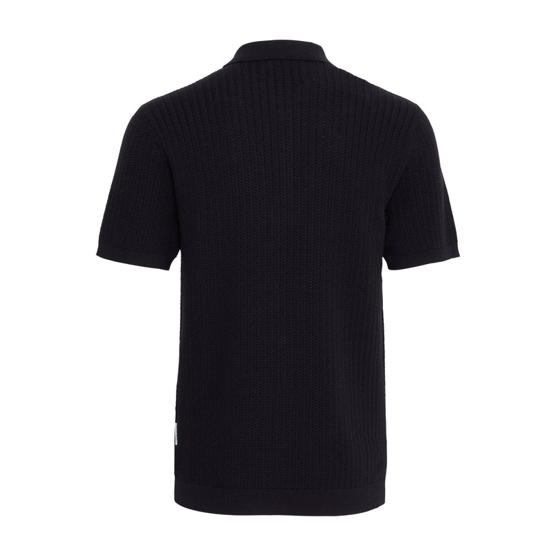 Dark Navy Cfkarl structured knit polo