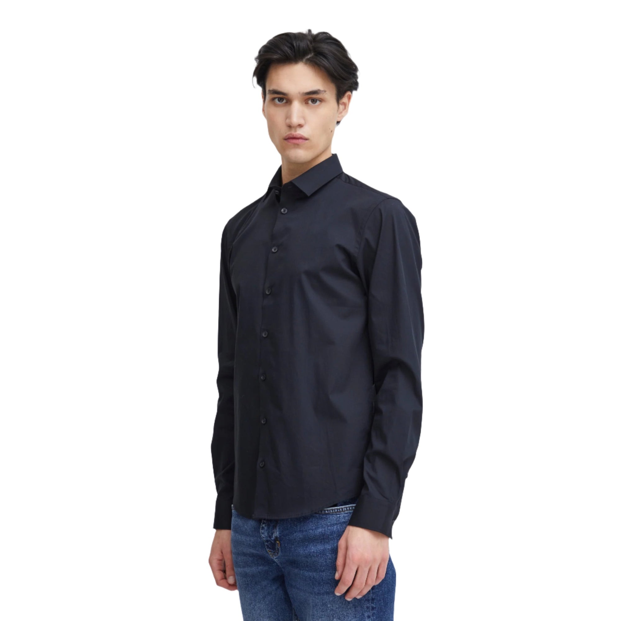 Chemise slim décontractée Friday noire Palle