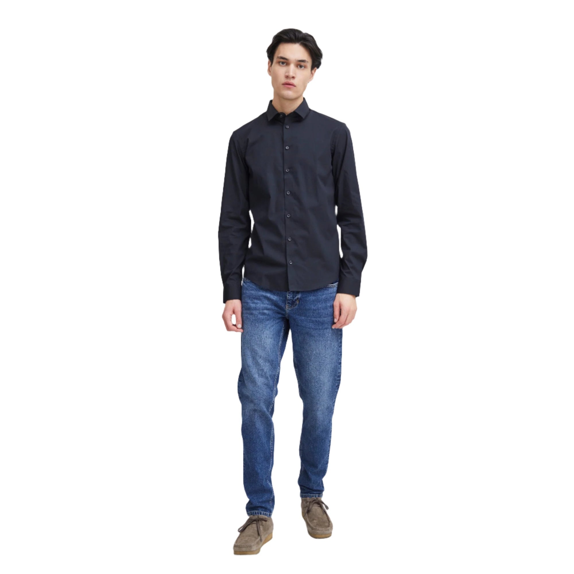 Chemise slim décontractée Friday noire Palle