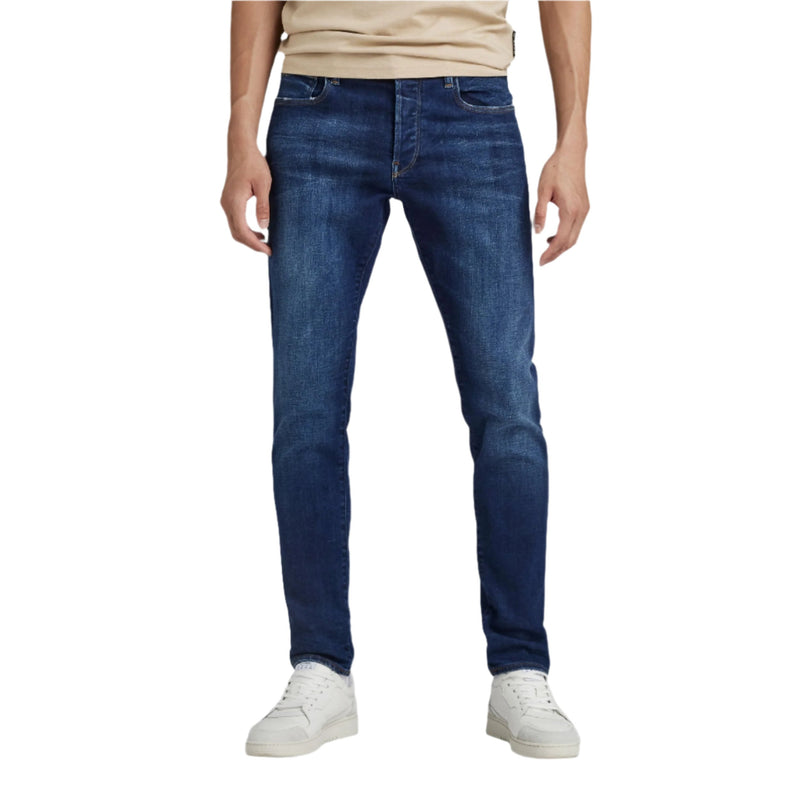 Worn In Dusk Blue 3301 Slim Jeans