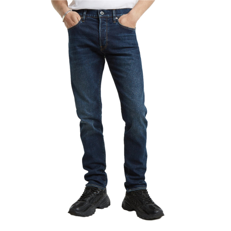 Dark Blue Blue 3301 Slim Jeans