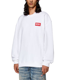 Diesel - Pull blanc avec étiquette S