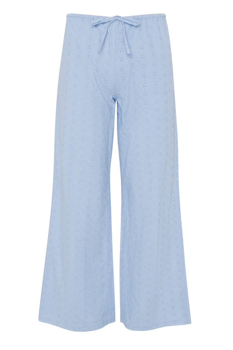 Embroided Pant - Baby Blue