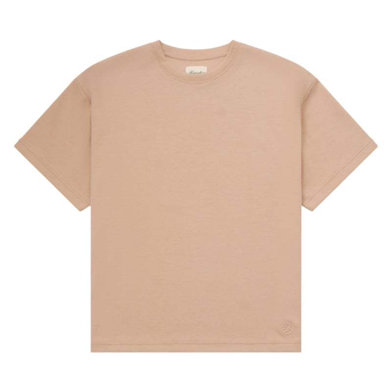 Beige Interlock Box Tee