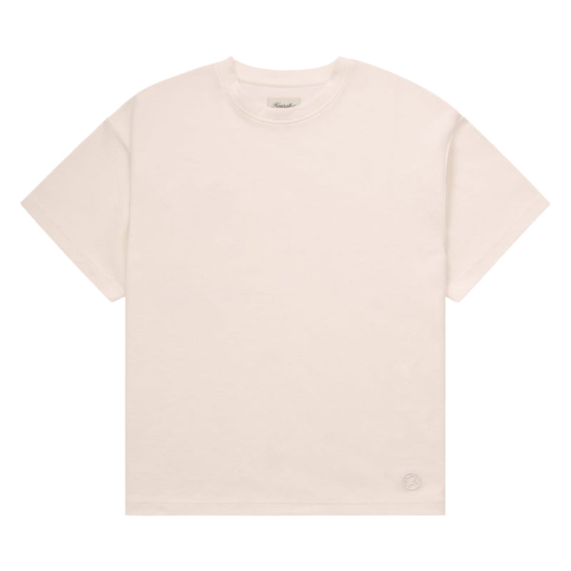 Flat White Interlock Box Tee