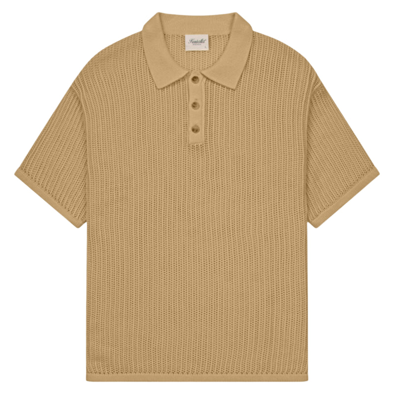 Beige Knitted Polo