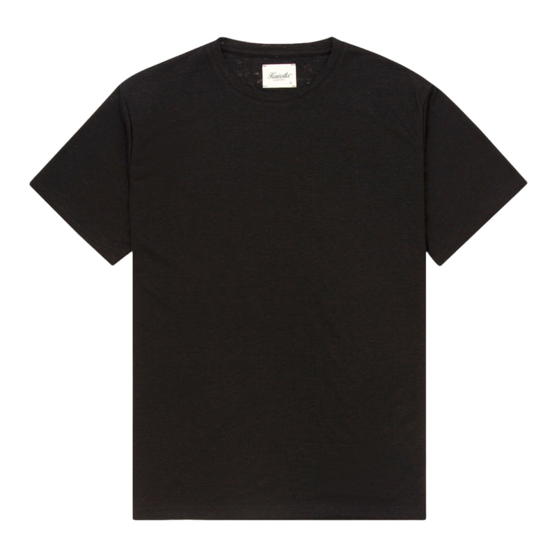 Black Linen Essential Tee