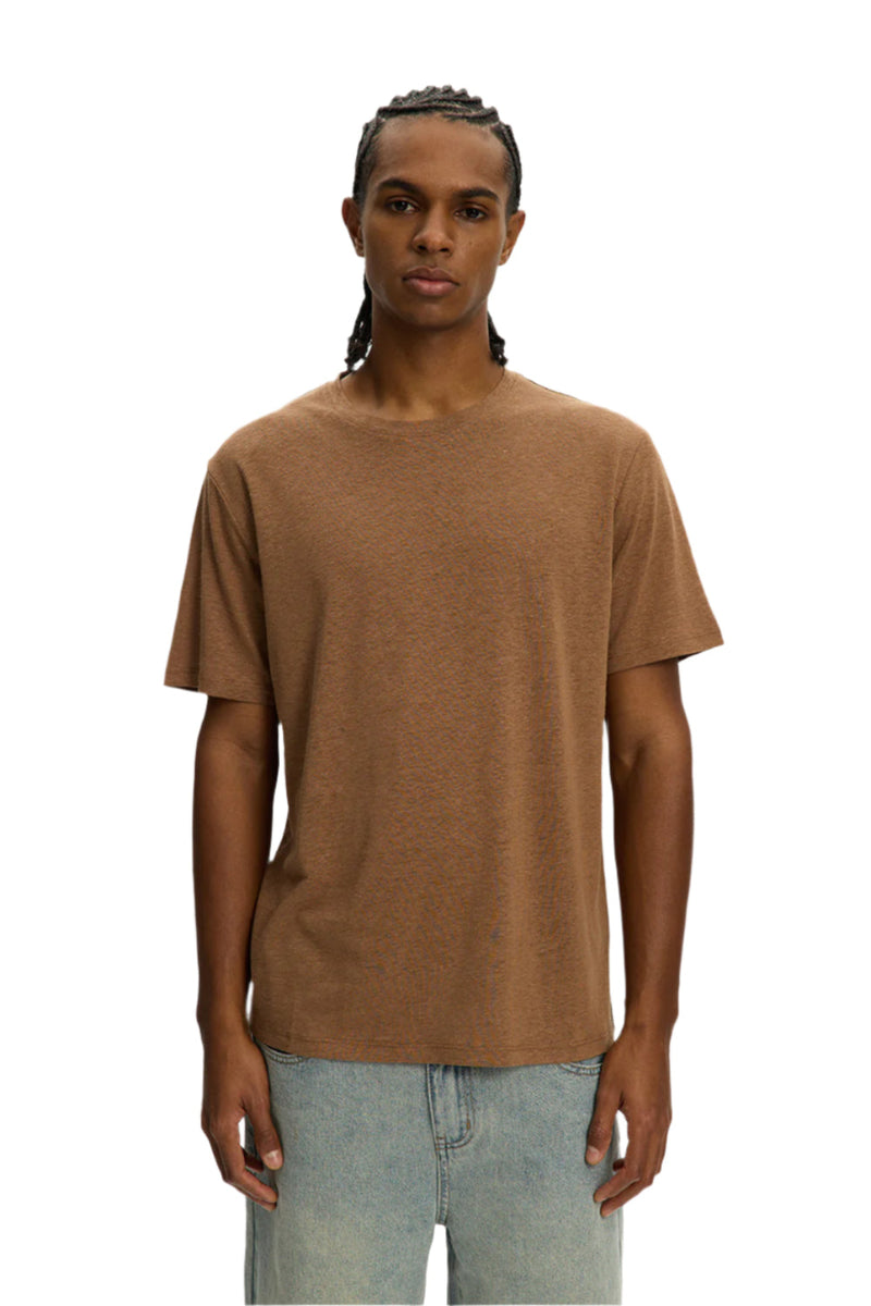 Brown Linen Essential Tee