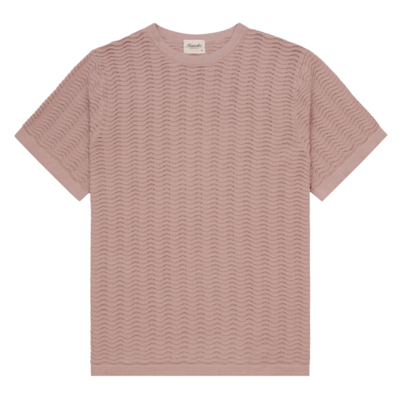Dusty Lilac Wave Knit Tee