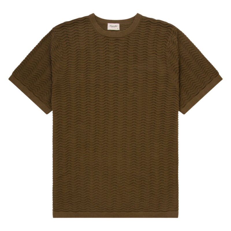 Olive Wave Knit Tee