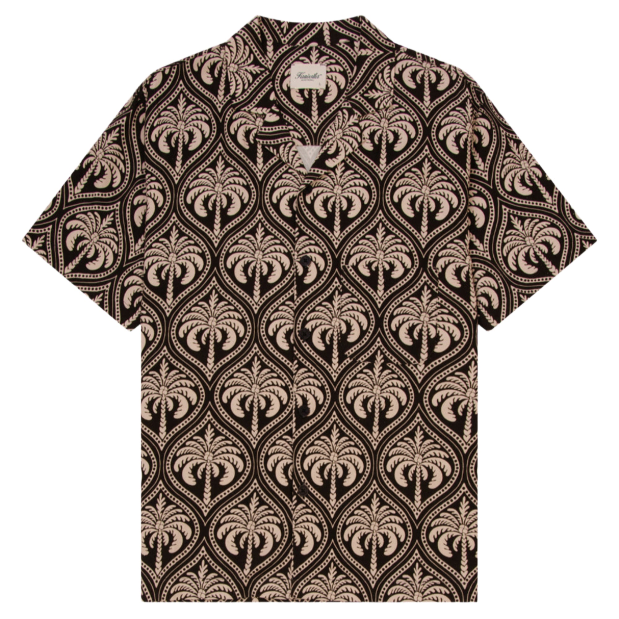 Damask Palm Linen Printed Yacht Shirt 2.0